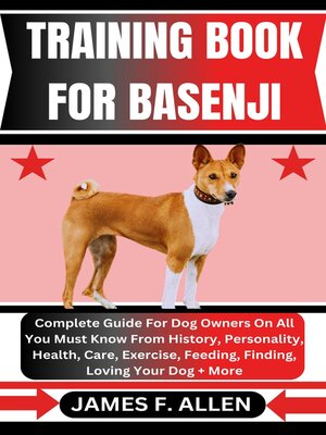 cover image of TRAINING BOOK FOR BASENJI